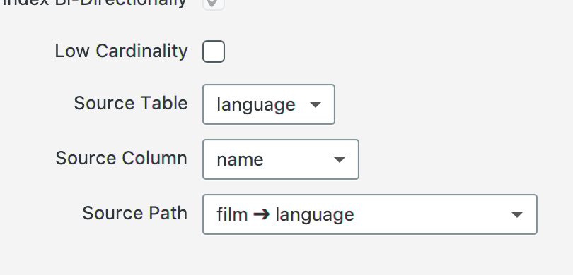 Virtual Columns - Configure Source